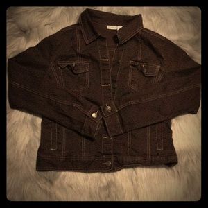 Animal print brown jacket